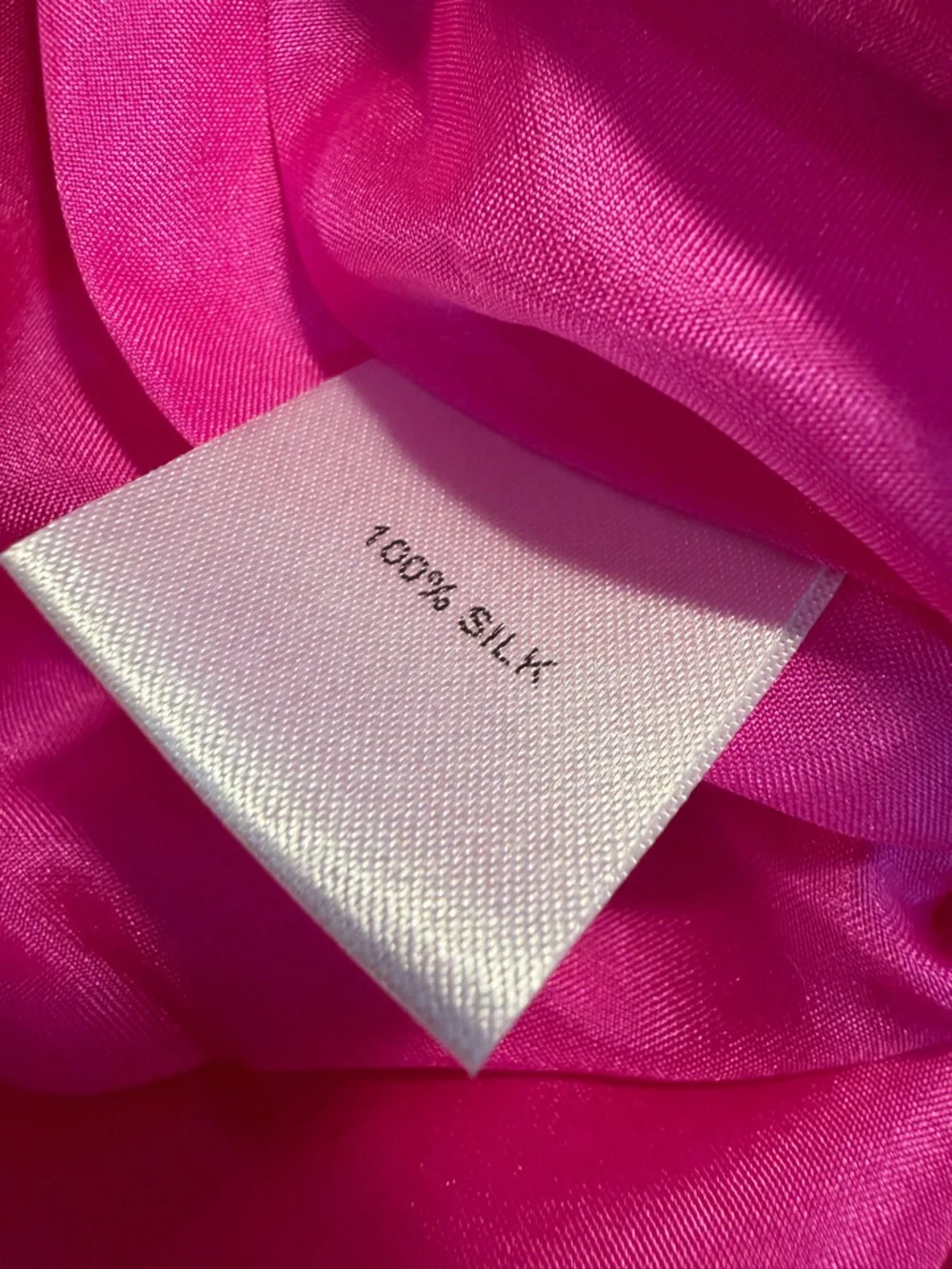 NWT Michelle Mason ‘Ruched Silk-Satin Mini Skirt’ in “Bright Pink” Size 8